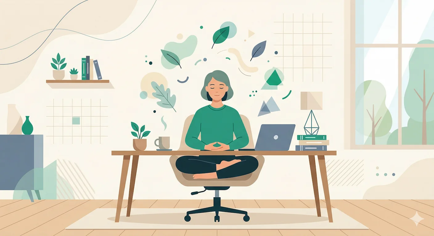Ejercicio de Mindfulness Interactivo Ejercicio de Mindfulness Interactivo. imagen que representa a mujer haciendo ejercicio interactivo con esta técnica en animapsicologos.com