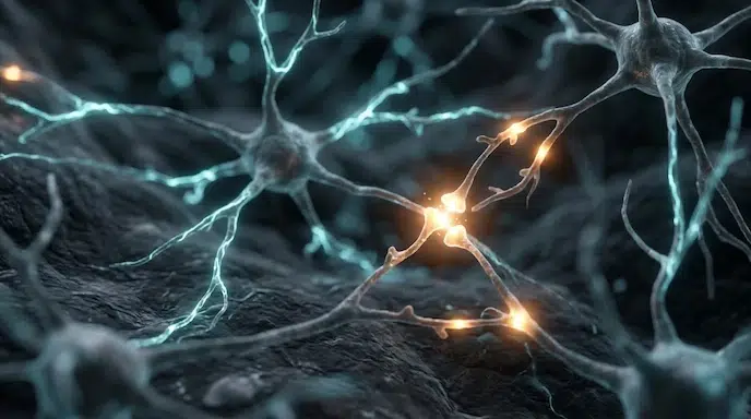 Neuronas conectándose con impulsos eléctricos. mejorar las funciones ejecutivas