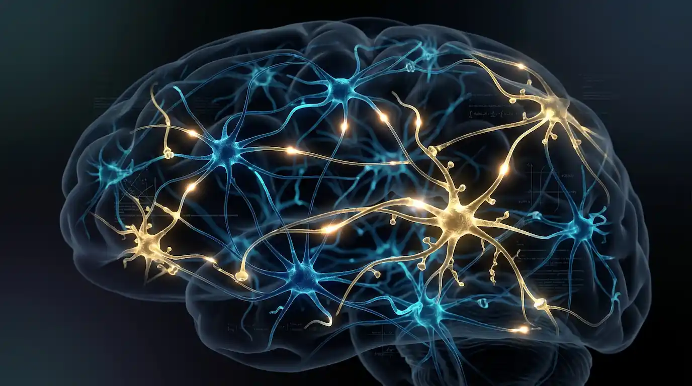 como funciona el cerebro. Conexiones neuronales en el cerebro humano